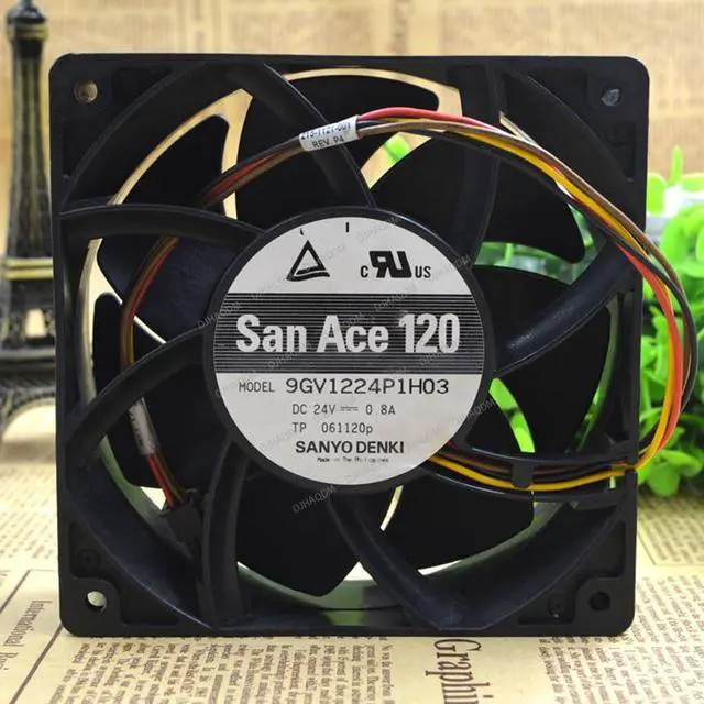 Alt view image 2 of 5 - Compatible for SANYO San Ace 120 9GV1224P1H03 24V 0.8A 12cm 12038 4-Wire Cooling Fan