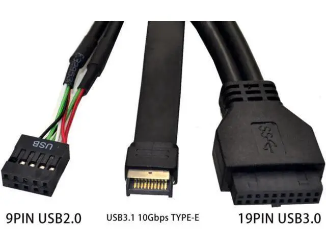 Alt view image 4 of 4 - 5.25 Inch PC Front Panel USB 3.1 Gen 2 Hub, 2 USB3.0 + 2 USB2.0 + USB-C Port with Type-E Internal Header for Desktop Chassis Expansion