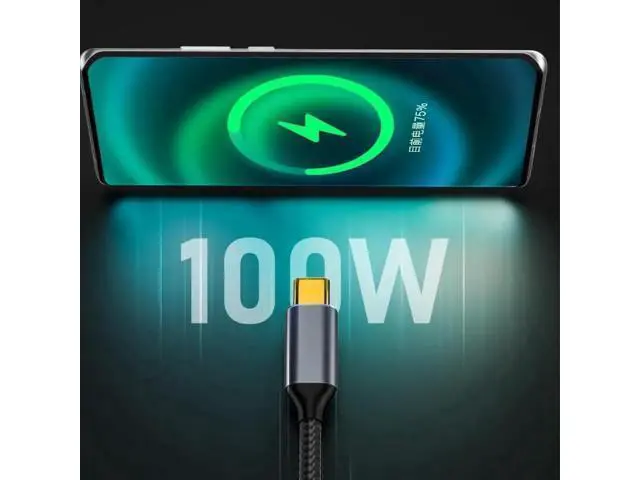 Alt view image 2 of 7 - 300cm Low Profile Angled USB-C to USB-C Cable, 10Gbps Gen2 Data, 100W 20V 5A Fast Charging for Laptops, Tablets & Phones