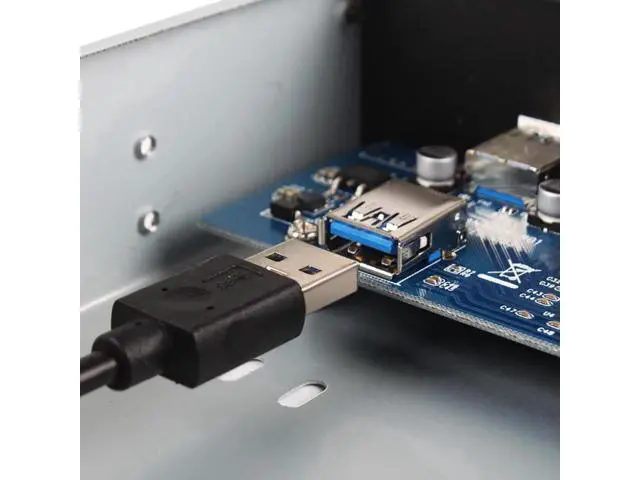 Alt view image 2 of 3 - 4-Port USB 3.0 Front Panel Hub Combo, PCI-E USB 3.0 Expansion Card + 5.25 Inch Optical Drive Bay Splitter Adapter for Desktop PC Case