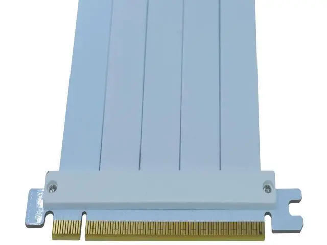 Alt view image 2 of 6 - 200mm White PCIe 4.0 x16 Right Angle GPU Riser Extension Cable