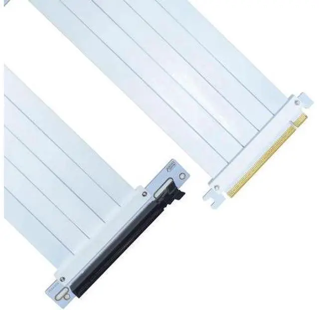 Main image of 200mm White PCIe 4.0 x16 Right Angle GPU Riser Extension Cable