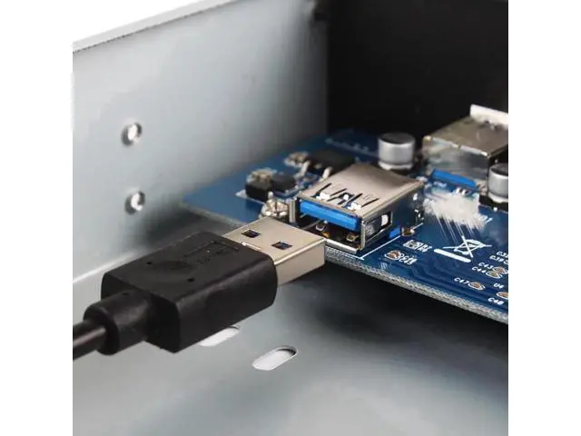 Alt view image 2 of 3 - 5.25 Inch Optical Drive Bay 4-Port USB 3.0 Front Panel Hub Combo, PCI-E x1 USB 3.0 Controller Card Expansion Adapter Kit for Desktop PC