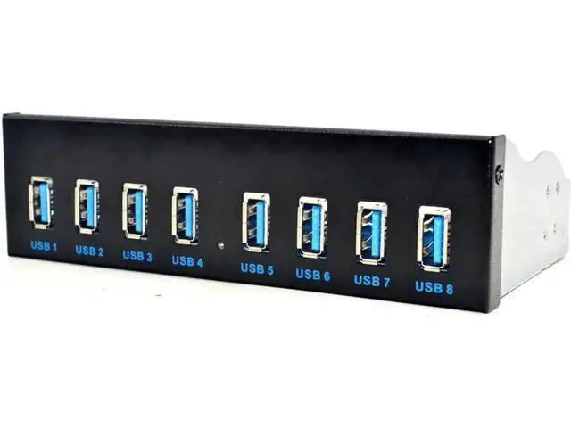 Alt view image 4 of 5 - 8 Port USB 3.0 Front Panel Hub, 5.25 Inch Bay Internal Splitter for Desktop Computer Case USB Expansion