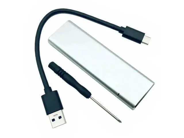 Alt view image 3 of 3 - USB 3.1 Gen1 to M.2 NGFF SATA SSD Enclosure, Portable External M.2 SATA Hard Drive Case Adapter, Supports 2230/2242/2260/2280 Size M.2 SATA Drives