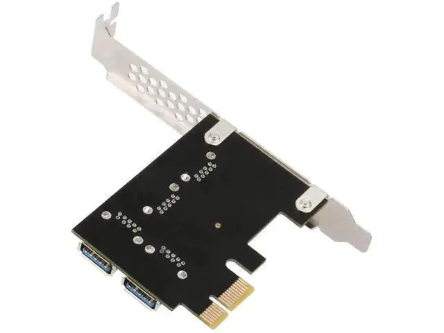 Alt view image 7 of 7 - PCIe 1X to 16X Riser Card, 1 to 4 Slot USB3.0 Adapter for Mining, No Cable