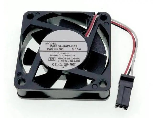 Main image of 60x60x15mm System Cooling Fan for Fanuc 2406KL-05W-B59, DC24V 0.13A 3.12W 4600RPM 3-Wire