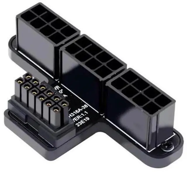 Main image of 90° Downward Angled 12VHPWR 16Pin to Triple ATX 8Pin Power Adapter, ATX3.0 PCIe5.0 for RTX 4080 / 5090Ti GPU