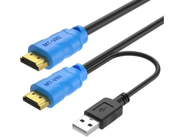 Alt view image 2 of 5 - MT-VIKI 2-in-1 USB HDMI KVM Cable, 3M Length, 2 Packs for KVM Switch Connection