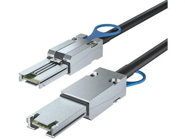 Main image of 2m 6.6ft SFF-8088 to SFF-8088 External Mini SAS Cable, 26Pin 3G/6Gbps SAS 2.0 100-Ohm Multilane SAS Interconnect Cable for RAID Controllers, DAS Storage & Enterprise Servers