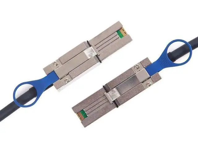 Alt view image 2 of 4 - 2m 6.6ft SFF-8088 to SFF-8088 External Mini SAS Cable, 26Pin 3G/6Gbps SAS 2.0 100-Ohm Multilane SAS Interconnect Cable for RAID Controllers, DAS Storage & Enterprise Servers