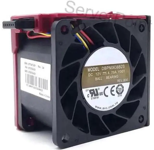 Main image of 875789-001 877047-001 875076-001 DBPN0638B2S DC 12V 4.70A High Performance Server Cooling Fan for HP ProLiant DL380 Gen10
