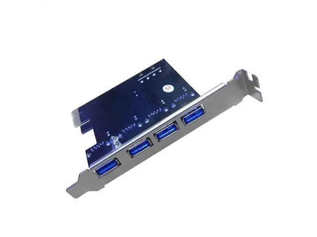 Alt view image 5 of 6 - PCI-E to 4-Port USB 3.0 Expansion Card, PCIe USB Hub Adapter with 15-Pin SATA Power Port