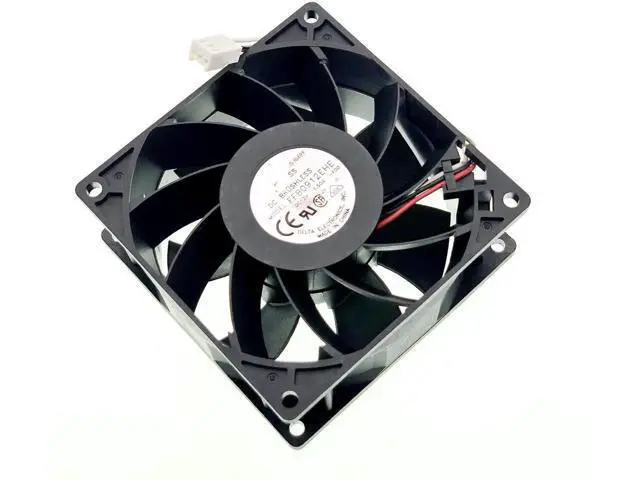 Alt view image 2 of 7 - FFB0912EHE 92x92x38mm Brushless Cooling Fan, DC12V 1.50A 16.2W 5700RPM 3-Pin 3-Wire