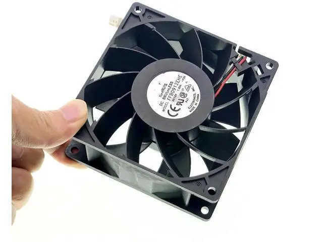 Alt view image 5 of 7 - FFB0912EHE 92x92x38mm Brushless Cooling Fan, DC12V 1.50A 16.2W 5700RPM 3-Pin 3-Wire