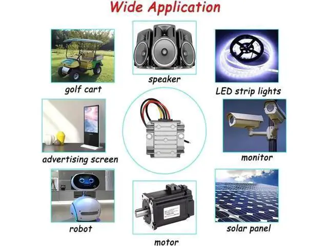 Alt view image 5 of 6 - 24V to 12V DC-DC Step Down Converter, Waterproof Power Module 5A 60W for Golf Cart Club Car