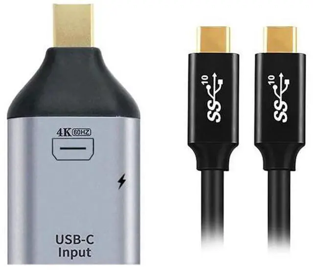 Main image of USB-C Female to Mini DisplayPort Adapter Cable, 100W PD Charging, 10Gbps Data, 4K@60Hz Video for Laptops & Phones