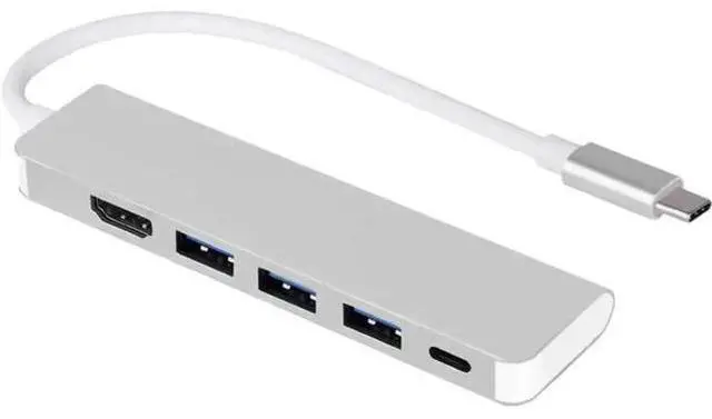 Main image of Male to USB 3.0 Hub Adapter with 4K HDMI Output, 5Gbps High-Speed Data Transfer Multiport Connector for USB-A Devices