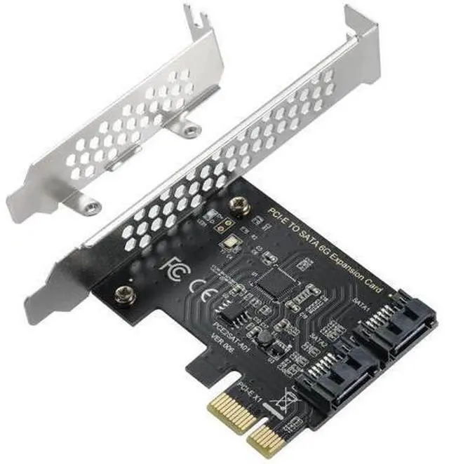 Main image of 2-Port SATA 3.0 PCIe Expansion Card, 6Gbps SATA Controller Compatible with PCI-E x2/x4/x8/x16, Supports SSD HDD Windows Linux