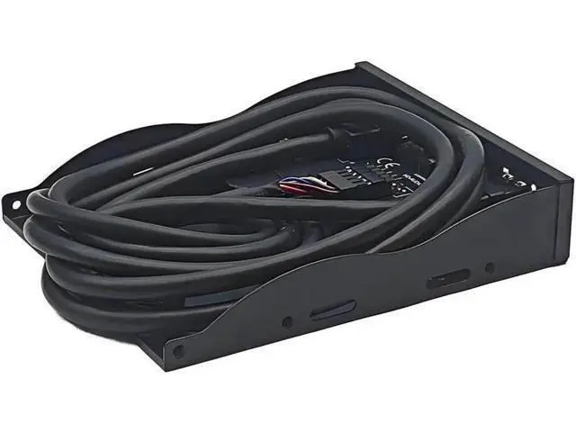 Alt view image 4 of 4 - 3.5 Inch PC Front Panel 2-Port USB3.0 Hub with HD 4Pin Audio & Mic, 2FT 19-Pin USB Header Cable for Desktop Chassis Upgrade