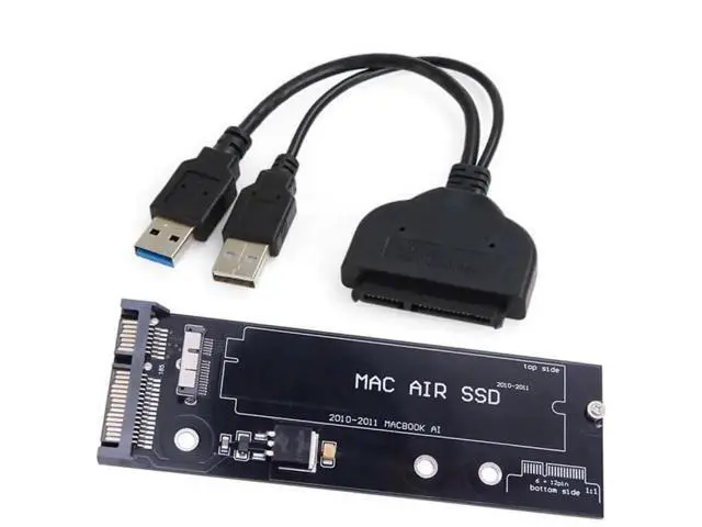 Alt view image 3 of 7 - USB 3.0 to SATA 22Pin & 12+6Pin SSD Adapter, PCB Disk Drive Cable for 2010-2011 MacBook Air A1369 A1370 SSD