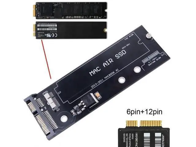 Alt view image 5 of 7 - USB 3.0 to SATA 22Pin & 12+6Pin SSD Adapter, PCB Disk Drive Cable for 2010-2011 MacBook Air A1369 A1370 SSD