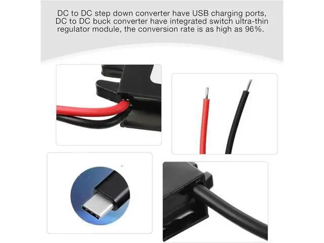 Alt view image 3 of 5 - 12V 24V to 5V 3A 15W DC-DC Step Down Converter Type-C Power Module for Mobile Phones