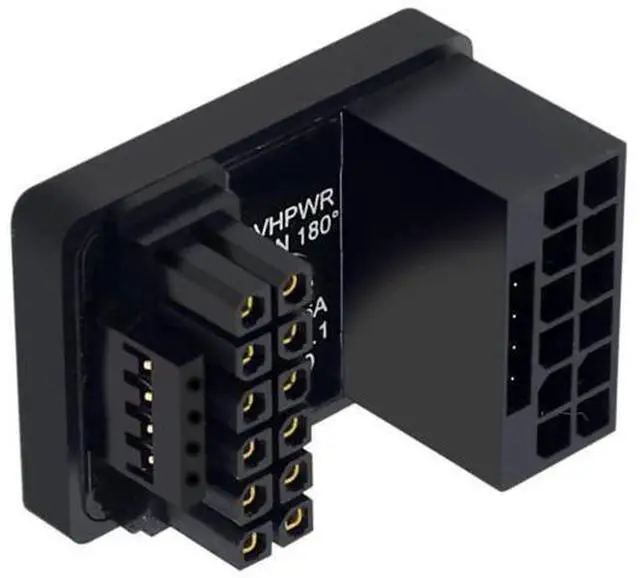 Main image of U-Shaped Back Bend 12VHPWR Power Adapter, ATX3.0 PCIe 5.0 12+4Pin to 16Pin Up Angled Connector, Compatible with RTX 4080, 5090Ti Graphics Cards