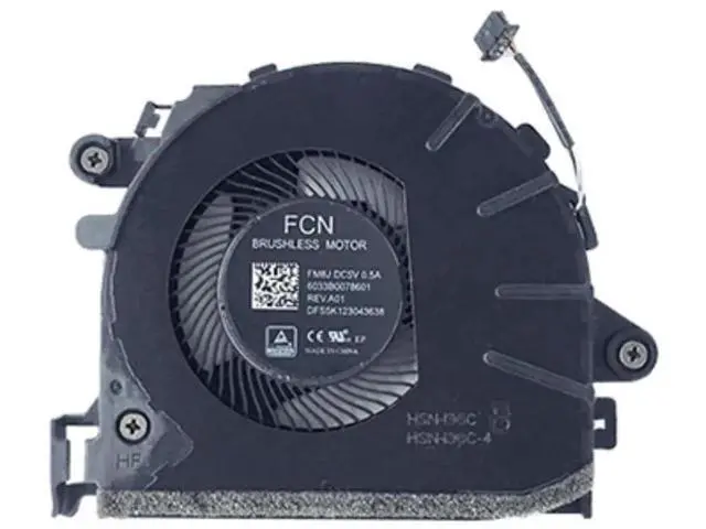 Alt view image 2 of 3 - Replacement CPU Cooling Fan M07102-001 ND75C38-19G15 for HP EliteBook 830/835/840/845 G7 & ZBook Firefly 14 G7