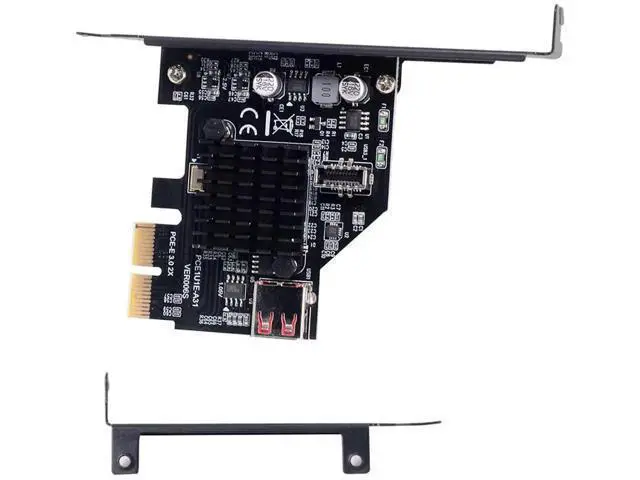 Alt view image 3 of 7 - PCI-E to USB 3.1 Type-E & USB 2.0 Front Panel Adapter Card, 10Gbps+480Mbps Motherboard Expansion Card