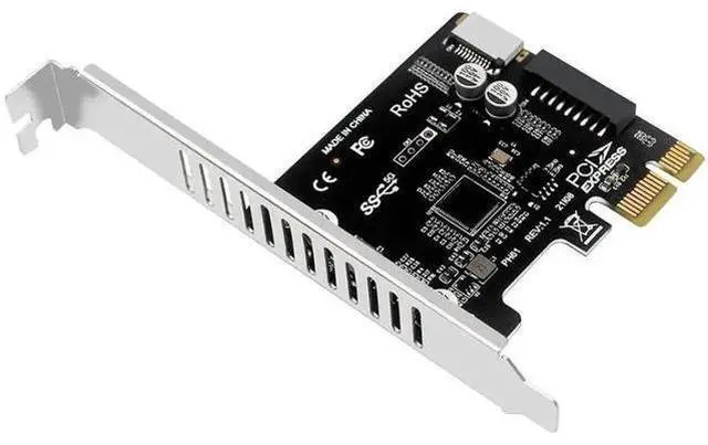 Main image of PCIe to USB 3.0 Type-E Adapter Card, 5Gbps PCIe x1 to 19P 20Pin Front Panel Converter