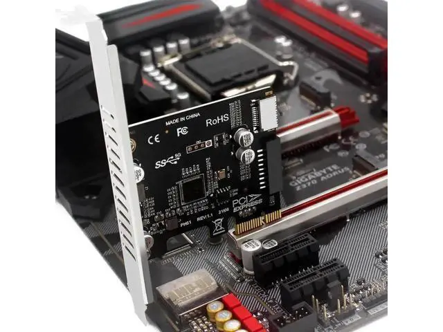 Alt view image 6 of 6 - PCIe to USB 3.0 Type-E Adapter Card, 5Gbps PCIe x1 to 19P 20Pin Front Panel Converter