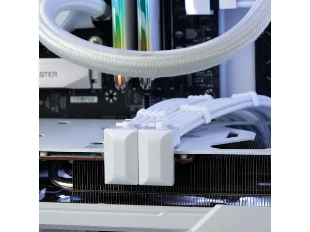 Alt view image 3 of 7 - GPU PCIe 8 Pin 180 Degree U-Turn Reverse Angle Power Adapter Board, Desktop Graphics Card Connector, 3 Pack White