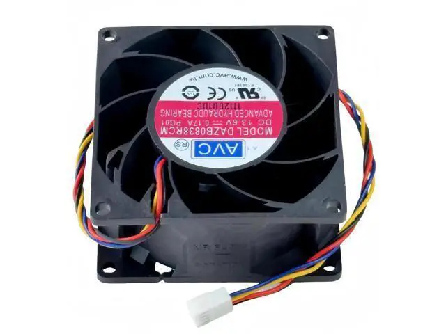 Alt view image 5 of 7 - AVC DAZB0838RCM 80×80×38mm PWM Cooling Fan, DC 13.6V 0.17A, 4-Pin 4-Wire Industrial Axial Fan