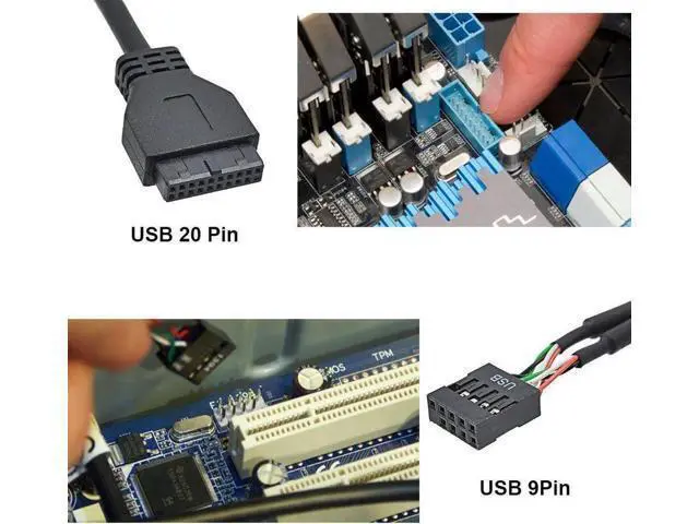 Alt view image 7 of 7 - 3.5 Inch Floppy Bay PC Front Panel 4-Port USB Hub Splitter, 2 USB3.0 + 2 USB2.0 Multi Interface Expansion for Desktop Chassis