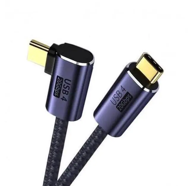 Main image of 3M Left & Right Angled USB4.0 Type-C Male to Male Cable, 20Gbps Gen2 Data, 100W 20V 5A Fast Charging for Laptops, Tablets & Phones