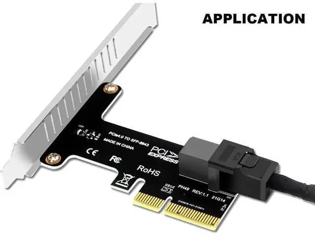 Alt view image 4 of 6 - PCIe X4 to U.2 NVMe SSD Expansion Card Kit, PCI Express to SFF-8643 Mini SAS Adapter Card with 1.64FT SFF-8643 to SFF-8639 Cable, Compatible with Intel SSD 750, P3600, P3700 U.2 Drives