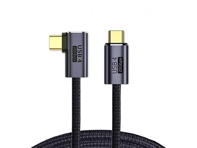 Alt view image 7 of 7 - 3M Left & Right Angled USB4.0 Type-C Male to Male Cable, 20Gbps Gen2 Data, 100W 20V 5A Fast Charging for Laptops, Tablets & Phones