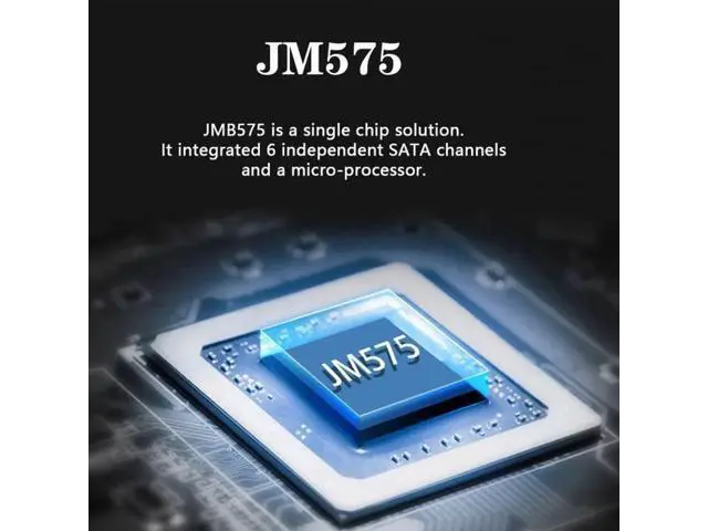 Alt view image 5 of 6 - 1 to 5 Port SATA 3.0 Port Multiplier Splitter Hub with JMB575 Chip, SATA PM Multiplier Adapter