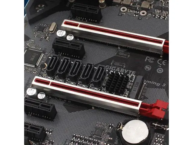 Alt view image 3 of 7 - 5 Ports M.2 B+M Key to SATA 3.0 Expansion Adapter with JMB575 Chip, NGFF 1-to-5 SATA Converter Card with LED Activity Indicators