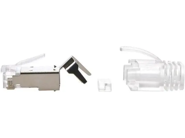 Alt view image 3 of 5 - 20 Pack CAT8 Shielded RJ45 Ethernet Plugs, 8P8C Network Cable Connector Ends with Clear Strain Relief Boots