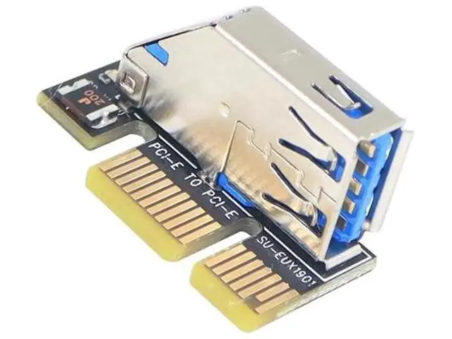 Alt view image 5 of 6 - PCIe X1 to X4 Riser Card, USB 3.0 & SATA Expansion Adapter Card