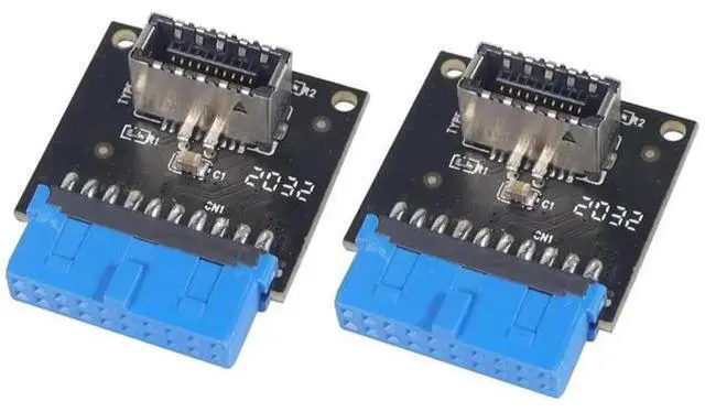 Main image of 2 Pcs USB 3.1 Type-E to 20Pin USB 3.0 Header Extension Cable Adapter for Motherboard Front Panel