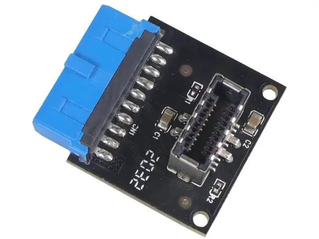 Alt view image 6 of 6 - 2 Pcs USB 3.1 Type-E to 20Pin USB 3.0 Header Extension Cable Adapter for Motherboard Front Panel