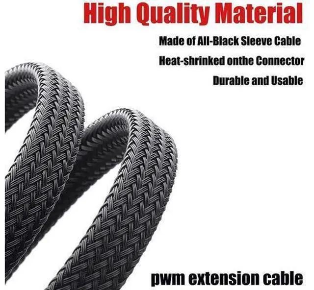 Alt view image 7 of 7 - 20-Pack 4-Pin PWM Fan Extension Cables, 27cm (10.6 Inch) PC Cooling Fan Extender Wires
