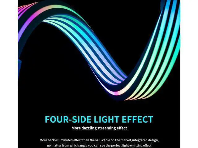 Alt view image 5 of 7 - White 8 Pin ARGB GPU Power Extension Cable, Addressable 5V 3Pin RGB PSU Extension Cord, PC Chassis Lighting Decor Compatible with RTX 3060/4060/4070 & RX 580/RX 6600 Graphics Cards