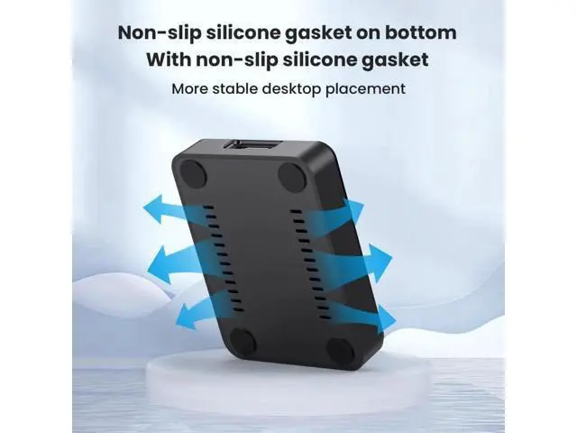 Alt view image 3 of 7 - USB 3.0 Type-C to M.2 NVMe SATA SSD Enclosure, Vertical PCBA Case M-Key NGFF Docking Box with RTL9210B Chip