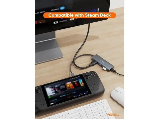 Alt view image 3 of 7 - 5-in-1 USB C Multiport Hub, Space Grey Aluminum USB C Adapter with 8K@30Hz / 4K@120Hz HDMI, 100W PD Pass-Through Charging & 3×USB 3.0 Ports, Portable USB C Dock Compatible with MacBook Pro/Air, iPad P