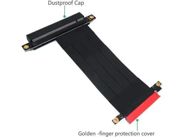 Alt view image 2 of 6 - PCIe X8 to X16 Riser Card Extension Cable, Gold-Plated Contacts PCI Express 8X to 16X Slot Adapter Card for BTC Mining Rig