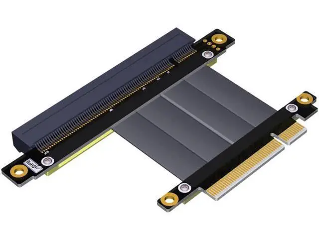 Alt view image 6 of 6 - PCIe X8 to X16 Riser Card Extension Cable, Gold-Plated Contacts PCI Express 8X to 16X Slot Adapter Card for BTC Mining Rig